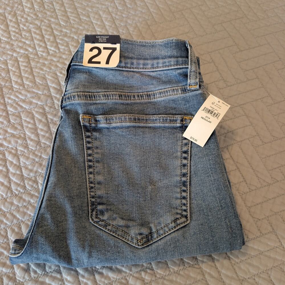 Gap Jeans Women's Size 4R Blue Classic Straight Mid-Rise (0421)
